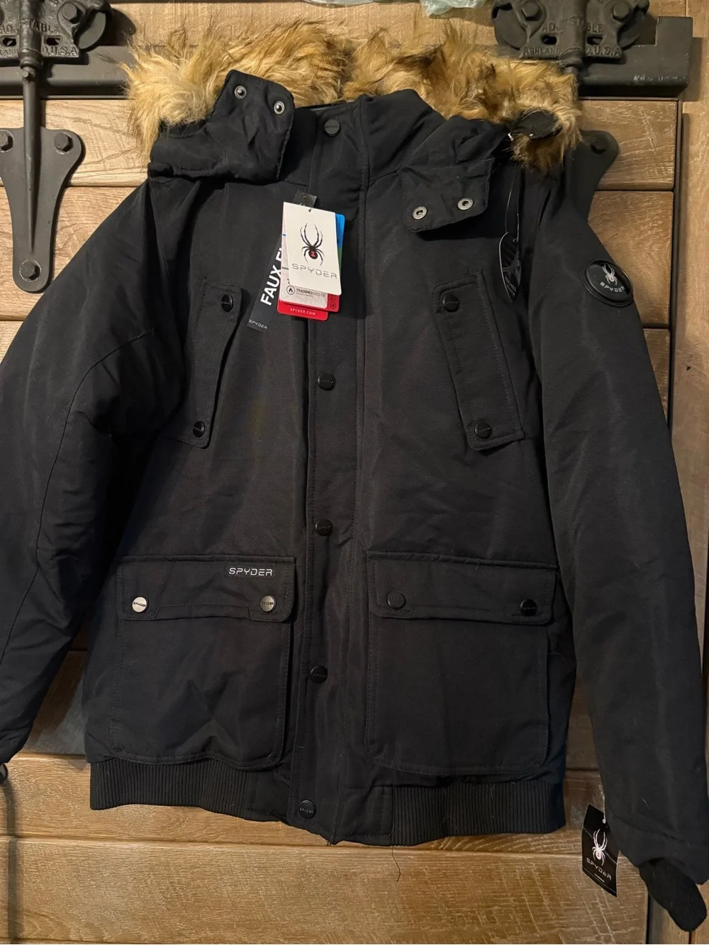 Boys Spyder Winter Jacket Coat Ski Parka size 18-20 New